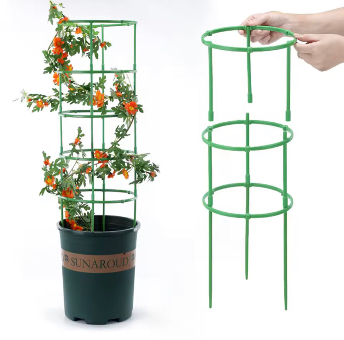 Garden Plant Support Stakes, Stackable Plastic Plant Support, Flower Support Stack For Outdoor And Indoor Garden Plant Support Stakes, Stackable Plastic Plant Support, Flower Support Stack For Outdoor And Indoor